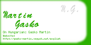 martin gasko business card